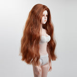 Maxbell Hair Wig Centre Parting Hair Accessories for BJD MSD DOD Dollfie Doll Not for Human Brown - Aladdin Shoppers