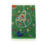 Maxbell 12th Floor Covering Cartoon Yard Figures Printed Rug Embroidery Cloth Mat for Dolls House Living Room Bedroom Decor - Aladdin Shoppers