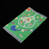 Maxbell 12th Floor Covering Cartoon Yard Figures Printed Rug Embroidery Cloth Mat for Dolls House Living Room Bedroom Decor - Aladdin Shoppers