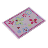 Maxbell 12th Floor Covering Flower Printed Rug Embroidery Cloth Mat for Dolls House Living Room Bedroom Decor - Aladdin Shoppers