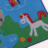 Maxbell 1/12 Fashion Blue Dream Castle Carpet Area Rug for Dolls House Sitting Room Garden Life Scenes Decor - Aladdin Shoppers