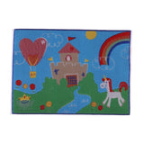 Maxbell 1/12 Fashion Blue Dream Castle Carpet Area Rug for Dolls House Sitting Room Garden Life Scenes Decor - Aladdin Shoppers