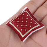 Maxbell 1/12 Scale Red Woven Pillow Cushion for Dolls House Sofa Couch Chair Bed Accessories - Aladdin Shoppers