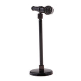 Maxbell 1/12 Dollhouse Mini Metal Microphone Model With Adjustable Stand 8-13cm Furniture Decoration - Aladdin Shoppers