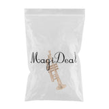 Maxbell 1/12 Scale Golden Metal Trumpet Model Miniature Musical Instrument For Dolls House Decoration - Aladdin Shoppers