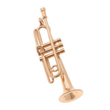 Maxbell 1/12 Scale Golden Metal Trumpet Model Miniature Musical Instrument For Dolls House Decoration - Aladdin Shoppers