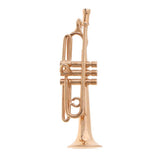 Maxbell 1/12 Scale Golden Metal Trumpet Model Miniature Musical Instrument For Dolls House Decoration - Aladdin Shoppers