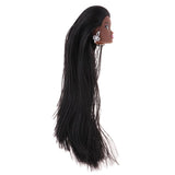 Fashion Africa Black Head with Make up Vinyl Head Body Parts for DIY Making Accessory, Long Straight Hair - Aladdin Shoppers