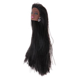 Fashion Africa Black Head with Make up Vinyl Head Body Parts for DIY Making Accessory, Long Straight Hair - Aladdin Shoppers