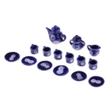 15 Pieces 1/12 Dollhouse Miniature Dining Ware Porcelain Dish Cup Plate Coffe Tea Set - Aladdin Shoppers