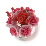 1/12 Dollhouse Miniature Small Red Plant Rose Flower Arrangement Oanment - Aladdin Shoppers