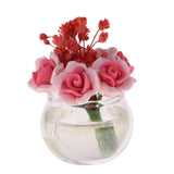 1/12 Dollhouse Miniature Small Red Plant Rose Flower Arrangement Oanment - Aladdin Shoppers