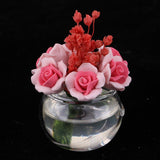 1/12 Dollhouse Miniature Small Red Plant Rose Flower Arrangement Oanment - Aladdin Shoppers