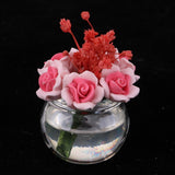 1/12 Dollhouse Miniature Small Red Plant Rose Flower Arrangement Oanment - Aladdin Shoppers