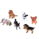 6Pcs 1/12 Dollhouse Crafts Animal Figurines Miniature Dog Puppy Figures Pet Resin Craftwork Birthday Gift Desk Decorations - Aladdin Shoppers