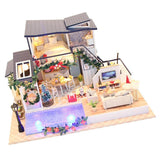 Maxbell DIY Dolls House Kit Wood Miniature with Furniture LED Light Mermaid Tribe - Aladdin Shoppers