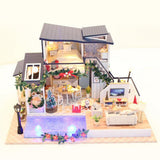 Maxbell DIY Dolls House Kit Wood Miniature with Furniture LED Light Mermaid Tribe - Aladdin Shoppers