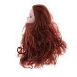 OOAK Female Doll Head with Red Brown Curly Wig Model for 1/6 BJD, OB Doll Body Part Accs - Aladdin Shoppers