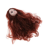 OOAK Female Doll Head with Red Brown Curly Wig Model for 1/6 BJD, OB Doll Body Part Accs - Aladdin Shoppers