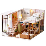Maxbell DIY Wooden Dollhouse Kit w/ Furniture Modern Duplex Apartment Children Christmas Birthday Gift