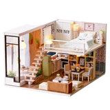 DIY Wooden Dollhouse Kit w/ Furniture Modern Duplex Apartment Children Christmas Birthday Gift - Aladdin Shoppers