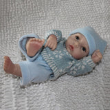 11inch Full Body Soft Silicone Vinyl Doll Reborn Newborn Baby Dolls Realistic Alive Babies Doll with Accessories Blue - Aladdin Shoppers