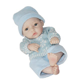 11inch Full Body Soft Silicone Vinyl Doll Reborn Newborn Baby Dolls Realistic Alive Babies Doll with Accessories Blue - Aladdin Shoppers