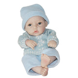 11inch Full Body Soft Silicone Vinyl Doll Reborn Newborn Baby Dolls Realistic Alive Babies Doll with Accessories Blue - Aladdin Shoppers