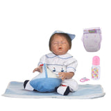 20inch Full Body Soft Silicone Vinyl Doll Reborn Newborn Baby Dolls Realistic Alive Babies Doll with Accessories - Aladdin Shoppers