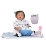 20inch Full Body Soft Silicone Vinyl Doll Reborn Newborn Baby Dolls Realistic Alive Babies Doll with Accessories - Aladdin Shoppers