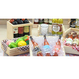 Miniature Wine Juice Bottles Cup Wood Rack 1/12 Dollhouse Drink Model 3 Sets