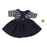 Reborn Doll Striped T-shirt Suspender Dress & Hair Ring for 25cm Mellchan Dolls Dress Up Accs - Aladdin Shoppers