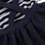 Reborn Doll Striped T-shirt Suspender Dress & Hair Ring for 25cm Mellchan Dolls Dress Up Accs - Aladdin Shoppers
