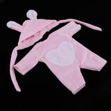 2pcs Fashion Plush Jumpsuit Set Casual Outfits for 25cm Mellchan Doll DIY Making Accs Pink - Aladdin Shoppers