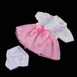 Fashion Doll Clothes Floral Dress with Underpants for 16inch Salon Doll Changing Pink - Aladdin Shoppers