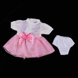 Fashion Doll Clothes Floral Dress with Underpants for 16inch Salon Doll Changing Pink - Aladdin Shoppers