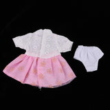 Fashion Doll Clothes Floral Dress with Underpants for 16inch Salon Doll Changing Pink - Aladdin Shoppers