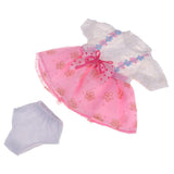 Fashion Doll Clothes Floral Dress with Underpants for 16inch Salon Doll Changing Pink - Aladdin Shoppers