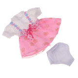 Fashion Doll Clothes Floral Dress with Underpants for 16inch Salon Doll Changing Pink - Aladdin Shoppers