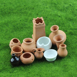 1/12 Handmade Ceramic Flowers Pot Model for Dolls House Garden Plant Rooms Decor Accessories - Aladdin Shoppers