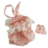 2 Sets Lovely Reborn Doll Outfits - Princess Dress Rompers Headband Clothes
