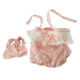 2 Sets Lovely Reborn Doll Outfits - Princess Dress Rompers Headband Clothes