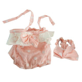 2 Sets Lovely Reborn Doll Outfits - Princess Dress Rompers Headband Clothes