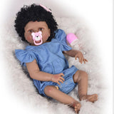 Lifelike 22inch Full Silicone Reborn Infant Newborn Baby Doll Toddler Model