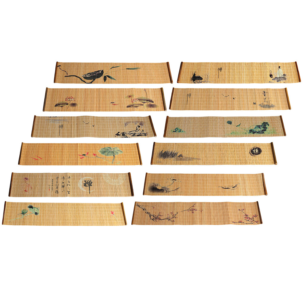 Maxbell Bamboo Tea Mat Zen Table Runner Teapot Cup Coaster Ying-day lotus #1
