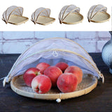 Maxbell 2 Pcs Bamboo Tent Basket Serving Food Outdoor Picnic Pop Up Round_S