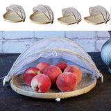 Maxbell 2pcs Bamboo Tent Basket Serving Food Outdoor Picnic Pop Up Mesh Net Cover S