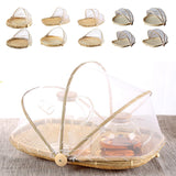 Maxbell 2 Pcs Bamboo Tent Basket Serving Food Outdoor Picnic Pop Up Round_S