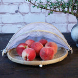 Maxbell 2 Pcs Bamboo Tent Basket Serving Food Outdoor Picnic Pop Up Round_S