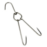 5x Stainless Steel Double Hooks Hams Bacon Chicken Meat Hook Hanging Tool